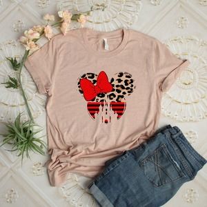 Disney Minnie Shirt, Disney Shirt, Disneyland Shirt, Disney Leopard Shirt